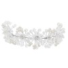 F-0994 Handmade Silver Wired Pearl Crystal Flower Leaf Headbands Headdress for Bridal Wedding Hair Accessories