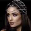 F-0997 Women Fashion Silver Beaded  Tassel Head Cap Hat Headpiece Wedding Hair Jewelry Accessories