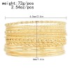 B-1211 12Pcs/Set Punk Vintage Gold Silver Color Metal Circle Bangles for Women Boho Party Jewelry Gift