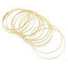 B-1211 12Pcs/Set Punk Vintage Gold Silver Color Metal Circle Bangles for Women Boho Party Jewelry Gift