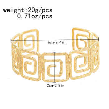 B-1212 2 Styles Fashion Gold Hollow Adjustable Bracelet For Women Jewelry Gift Accessories