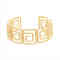 B-1212 2 Styles Fashion Gold Hollow Adjustable Bracelet For Women Jewelry Gift Accessories