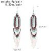 E-6460 Bohemian Handmade Resin Beads Long Tassel Drop Earrings for Women Ethnic Party Jewelry Gift