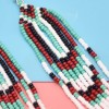 E-6460 Bohemian Handmade Resin Beads Long Tassel Drop Earrings for Women Ethnic Party Jewelry Gift