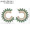 E-6461 5 Colors Fashion Round Crystal With Diamonds Stud Earrings for Women Bridal Wedding Party Jewelry Gift