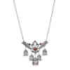 N-7765 Women Fashion Vintage Silver Geometric Bells Tassel Necklaces Gypsy Indian Jewelry