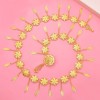 N-7771 Indian Gold Metal Hollow Flower Belly Dance Dress Belt Waist Chains for Women Body Jewelry Accessories