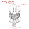 N-7773 Gypsy Vintage Metal Crystal Long Tassel Statement Necklaces Earrings Sets for Women Boho Party Jewelry Sets