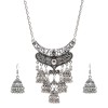 N-7766 Vintage Gold Silver Color Metal Geometric Bells Tassel Necklaces for Women Gypsy Indian Party JewelryN