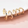 E-6462 5Pcs/Set Punk Gold Metal Circle Hoop Earrings for Women Boho Hippie Wedding Party Jewelry Gift