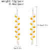 E-6463 Women Bohemian Resin Beads Flower Long Tassel Drop Earrings Ethnic Party Gift Jewelry