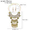 N-7785 Fashion Women Vintage gold silver crystal Tassel pendant necklace earring set Gypsy Indian party jewelry