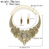 N-7778 Indian Vintage Metal Carved Flower Rhinestone Necklaces & Earrings Sets for Women Party Jewelry Sets Gift