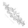 F-0998 Handmade Silver Wired Pearl Crystal Flower Leaf Headbands Headdress for Bridal Wedding Hair Accessories