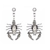 E-6467 Punk Crystal Rhinestone Scorpion Drop Earrings for Women Exaggerated Party Jewelry Gift