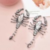 E-6467 Punk Crystal Rhinestone Scorpion Drop Earrings for Women Exaggerated Party Jewelry Gift