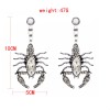E-6467 Punk Crystal Rhinestone Scorpion Drop Earrings for Women Exaggerated Party Jewelry Gift