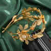 F-1000 Fashion Gold Metal Flowers Hair band Tiaras Rhinestone Bridal Headpiece Wedding Hair Accessories
