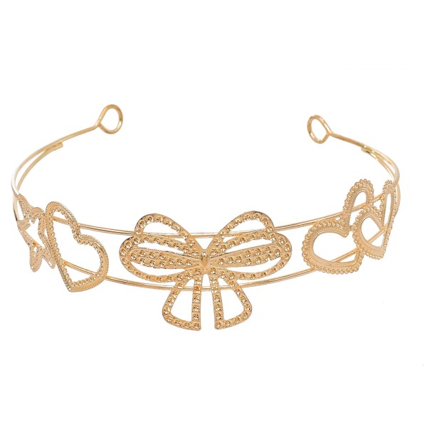 F-1001 Cute Bowknot Heart Shape Hairbands Hair Hoop for Women Girl Crowns Tiaras Wedding Party Hair Accessories