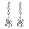 E-6469 Punk Crystal Rhinestone Spider Drop Earrings for Women Girls Halloween Party Jewelry Gift