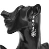 E-6469 Punk Crystal Rhinestone Spider Drop Earrings for Women Girls Halloween Party Jewelry Gift