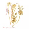 F-0689 Golden Fashion Headband Ladies Simple Hair Accessories Double Headband Flower Accessories