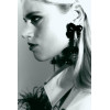 E-6446 Exaggerated White Black Color Big Flower Long Tassel Drop Earrings for Women Boho Wedding Party Jewelry