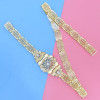 N-7791 Morocco Flower Boho Egyptian Crystal Rhinestone Waist Belly Chains Dancing Beach Hollow Block Belt Statement for Women Girls
