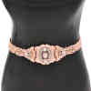 N-7790 Morocco Women Fashion Boho Crystal Rhinestone Waist Belly Chains Hollow Alloy Belt Statement Jewelry