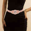 N-7790 Morocco Women Fashion Boho Crystal Rhinestone Waist Belly Chains Hollow Alloy Belt Statement Jewelry