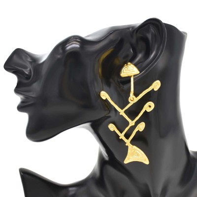 E-6470 New Creative Fish Bone Drop Earrings for Women Bohemian Holiday Party Jewelry Gift