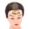 N-7792 3 PCS Necklaces Hairband Earrings Sets For Women Bohemian Colorful Rhinestones Vintage Coin Tassels Jewelry Sets