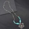 N-7193 Vintage Turquoise Hollow Flower Pendant Necklaces for Women Bohemian Ethnic Party Jewelry