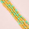E-6471 Orange Mixed Turquoise Seed Beaded Dangle Bohemian Stud Tassel Fringe Earring for Women Girls Jwelry Gift