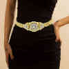 N-7796 Morocco Flower Boho Egyptian Crystal Rhinestone Waist Belly Chains Dancing Beach Hollow Block Belt Statement for Women Girls