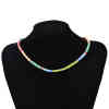 N-7799 Boho Colorful Acrylic Beads Statement Choker Y2K Necklaces for Women Girl Summer PartyJewelry