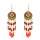 E-6473 5 Colors Ethnic Boho Dangle Bohemain Acrylic Beads Long Tassel Earrings for Women Carved Flower Indian Party Birthday Jewelry Gift