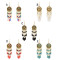 E-6473 5 Colors Ethnic Boho Dangle Bohemain Acrylic Beads Long Tassel Earrings for Women Carved Flower Indian Party Birthday Jewelry Gift