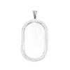 W-0041 8 Styles Stainless Steel Geometric Gem Tray Necklace Pendant Accessories
