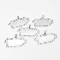 W-0041 8 Styles Stainless Steel Geometric Gem Tray Necklace Pendant Accessories