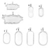 W-0041 8 Styles Stainless Steel Geometric Gem Tray Necklace Pendant Accessories