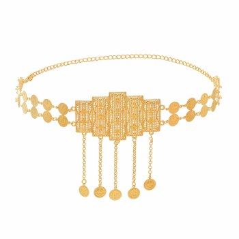 N-7803 Coins Tassels Vintage Carved Women Body Chains Sexy Belly Dance Chains Boho Ethnic Waist Chains