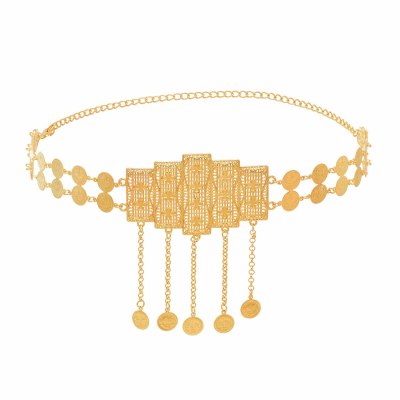 N-7803 Coins Tassels Vintage Carved Women Body Chains Sexy Belly Dance Chains Boho Ethnic Waist Chains
