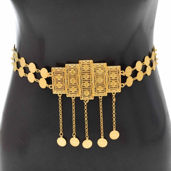 N-7803 Coins Tassels Vintage Carved Women Body Chains Sexy Belly Dance Chains Boho Ethnic Waist Chains