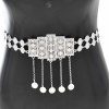 N-7803 Coins Tassels Vintage Carved Women Body Chains Sexy Belly Dance Chains Boho Ethnic Waist Chains