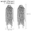 E-6475 Luxury Crystal Rhinestone Long Tassel Drop Earrings for Women Lady Night Club Party Wedding Jewelry Gift