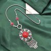 N-7806 2 PCS Necklaces Earrings Sets For Women Bohemian Stone Vintage Hollow Alloy Tassels Jewelry Sets