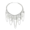 N-7805 Bohemian Ethnic Gold Silver Vintage Necklace Gypsy Rose Flower Leaf Chain Tassel Pendant Festival Jewelry Birthday Gift