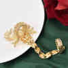 R-1568 Exaggerated Scorpion Flash Drill Index Finger Ring Punk Ins Wind Alloy Elastic For Women Girls Jewelry Rings