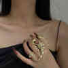 R-1568 Exaggerated Scorpion Flash Drill Index Finger Ring Punk Ins Wind Alloy Elastic For Women Girls Jewelry Rings